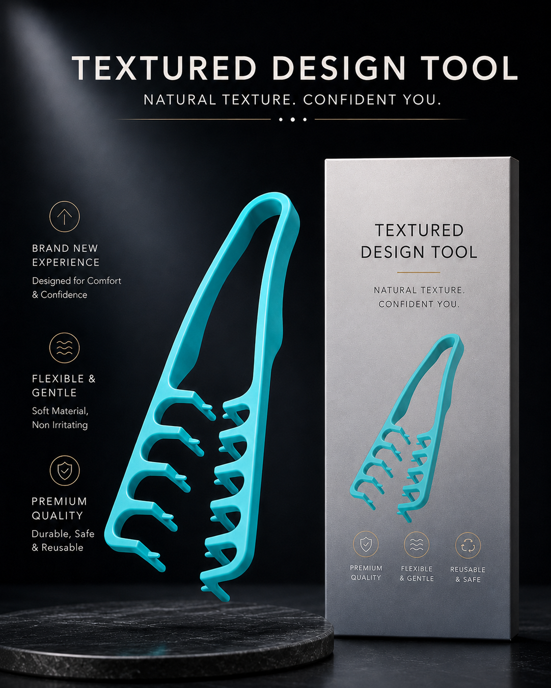 Men's Styling Comb - Bangs Hair Comb, Textured Multi-tooth Hair Comb for Fluffy Hair Combing